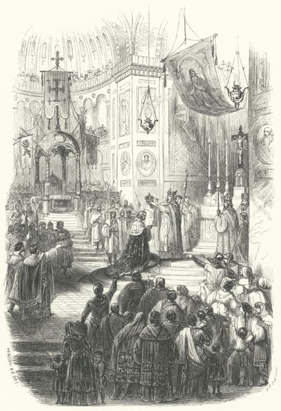 Coronation of Baldwin I as Latin Emperor in Constantinople by European School