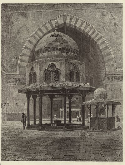 Egypt - Interior of the Mosque of Sultan Hassan by European School