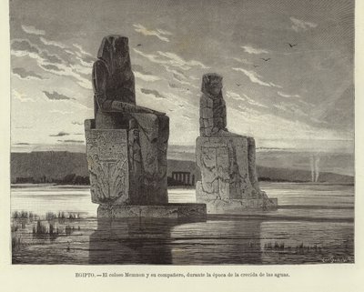 Egypt - The Colossi of Memnon by European School