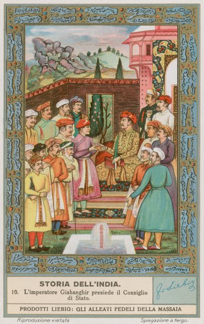 Emperor Jahangir Presiding Over a Council of State by European School