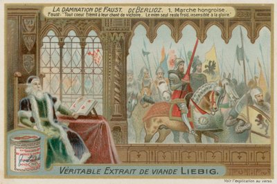 Faust watches the Hungarian March from his library by European School