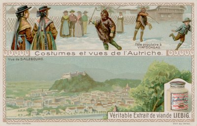 Festival in Vinschgau and a View of Salzburg by European School