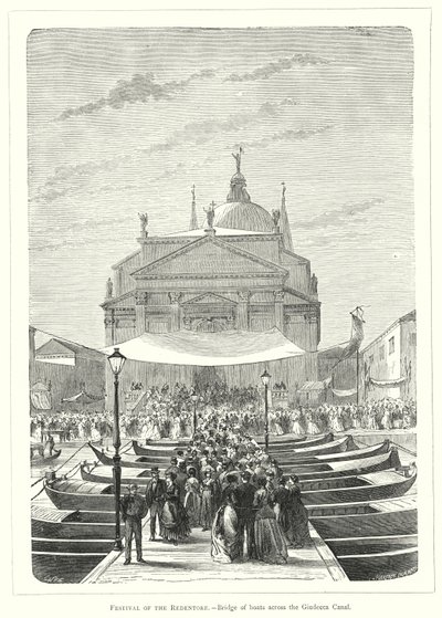 Festival of the Redentore, Bridge of boats across the Giudecca Canal by European School
