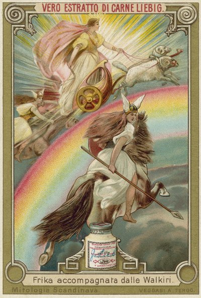 Frigg accompanied by the Valkyries by European School