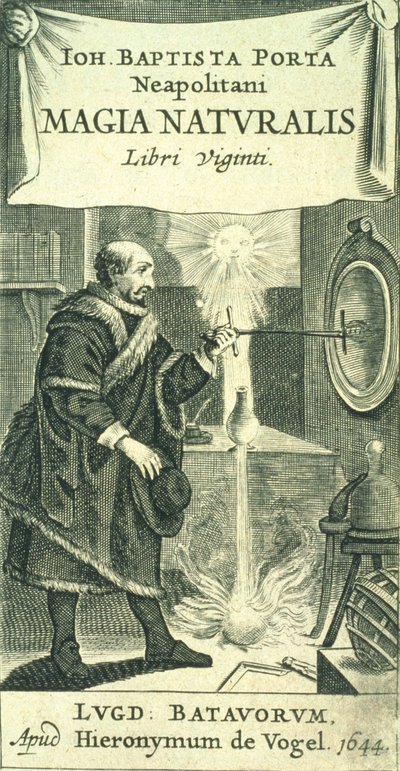 Frontispiece to Magiae Naturalis Libri Viginti by Giovanni Battista della Porta, 1644 by European School