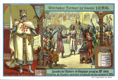 Godfrey of Bouillon Declining the Crown of Jerusalem, First Crusade, 1099 by European School