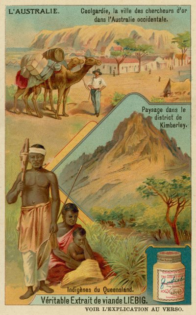 Goldrush Town Coolgardie, the Countryside Around Kimberley and Aborigines from Queensland by European School