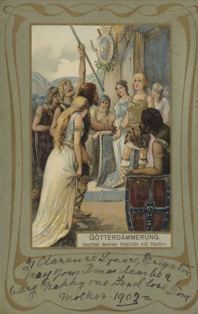 Götterdämmerung, Siegfried Receives Brünnhilde and Gunther by European School