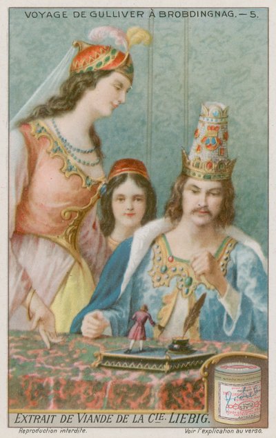 Gulliver Discusses Politics with the King of Brobdingnag by European School