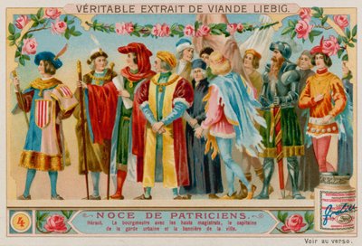 Herald, Mayor of the Town and his Magistrates, Captains of the City Guard and the Banners of the Town by European School