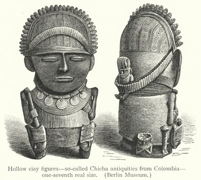 Hollow Clay Figures, So-Called Chicha Antiquities from Colombia by European School