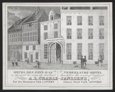 Hotel Des Pays Bas, Nederlands Hotel, A L Charle-Janssens, Anvers, Antwerp by European School