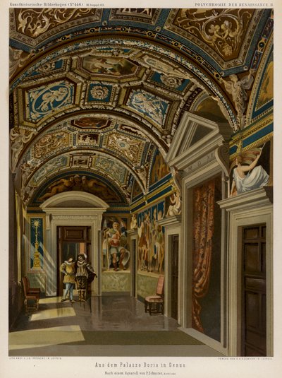 Interior of the Palazzo Doria, Genoa, Italy by European School