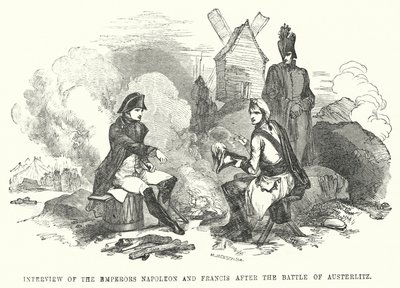 Interview of the Emperors Napoleon and Francis after the Battle of Austerlitz by European School