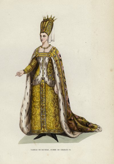 Isabeau of Bavaria, Wife of Charles VI by European School