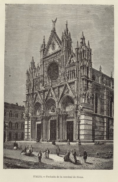 Facade of the Cathedral of Siena by European School