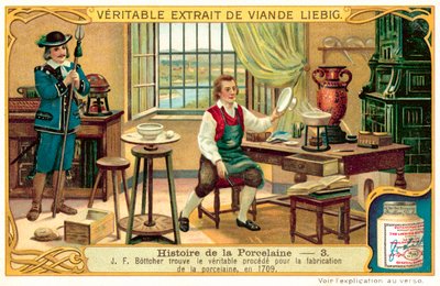 Johann Friedrich Boettger Discovering the Process for Manufacturing Porcelain by European School