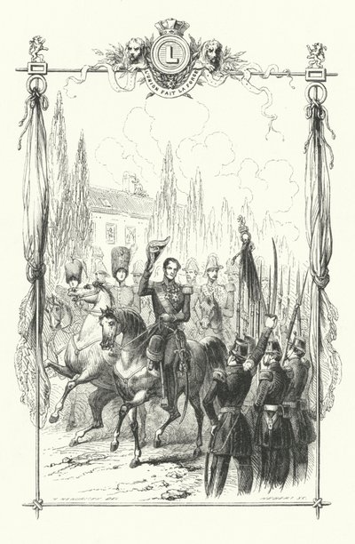 King Leopold I, the Duke of Brabant and the Count of Flanders Reviewing a Military Parade, Belgium by European School