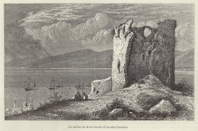 The Bay of Acre from Mount Carmel by European School