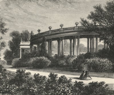 The Colonnade at Potsdam (engraving) by European School