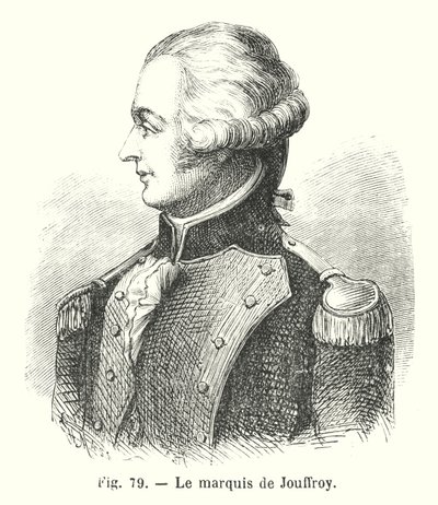 Marquis de Jouffroy (engraving) by European School