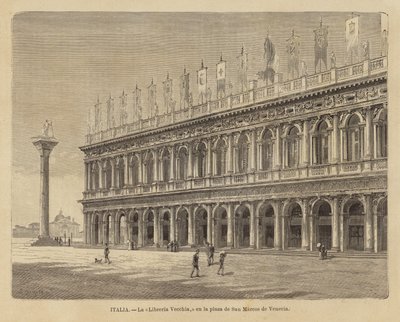 Libreria Vecchia in the Piazza San Marco in Venice by European School
