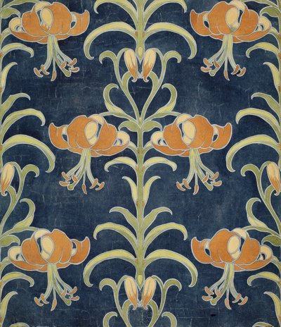 Lily Design for Wallpaper or Textile, 1896 by European School