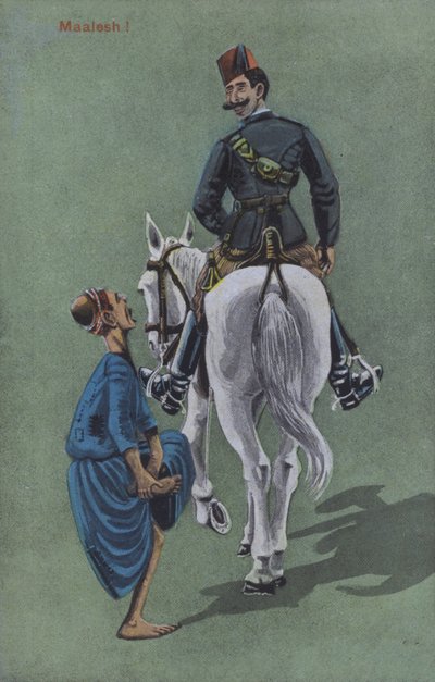 Man in pain after a horse and rider trod on his foot by European School