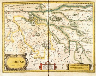 Map of Loudunois in 1627, 1631 by European School