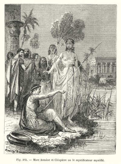 Marc Antony and Cleopatra or The Mystifier Mystified (engraving) by European School