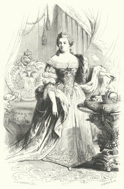 Maria Theresa of Austria, Holy Roman Empress (engraving) by European School