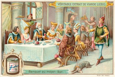 Medieval banquet by European School