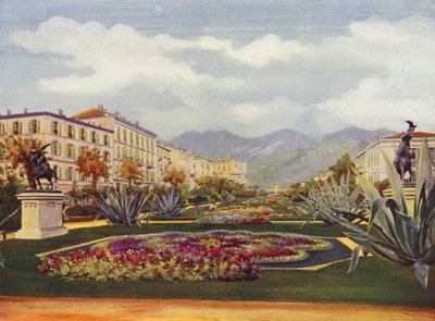Menton, The Public Garden by European School