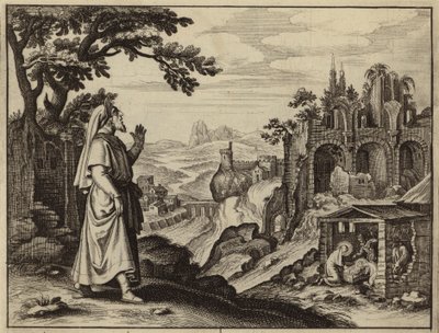 Micah prophesying the coming of the Messiah from Bethlehem by European School
