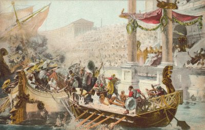Mock Sea Battle in a Roman Amphitheatre by European School