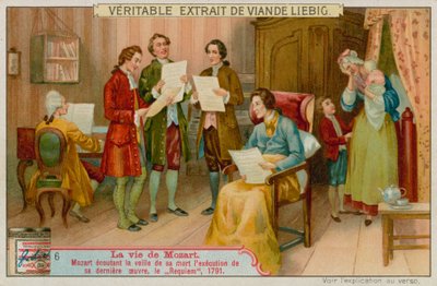 Mozart Listens to Requiem Before His Death by European School