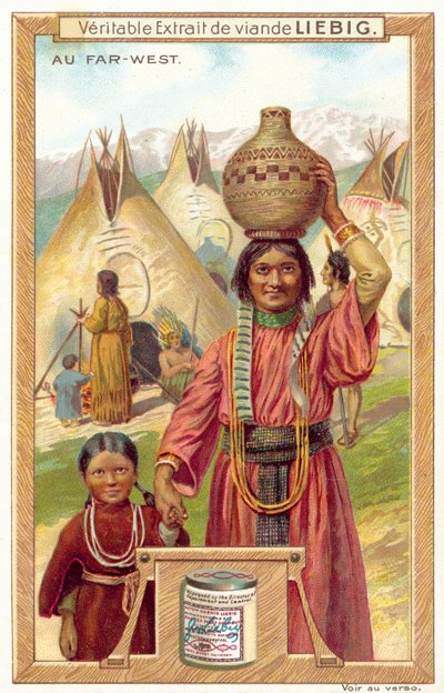 Native American Village by European School
