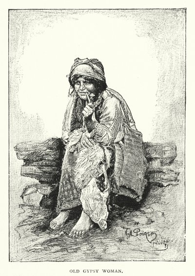 Old Gypsy Woman by European School