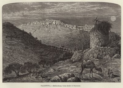 Palestine, Bethlehem Viewed from the Southwest by European School