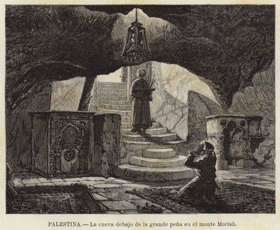 Palestine, The Cave Beneath the Great Rock on Mount Moriah by European School