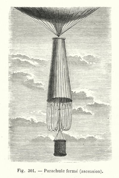 Closed parachute, ascent by European School