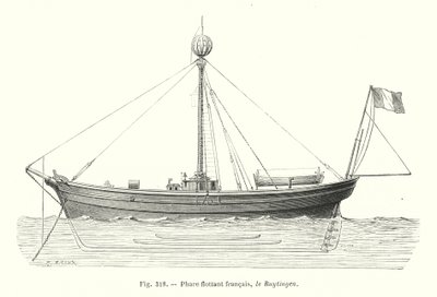 French Floating Lighthouse, the Ruytingen (engraving) by European School