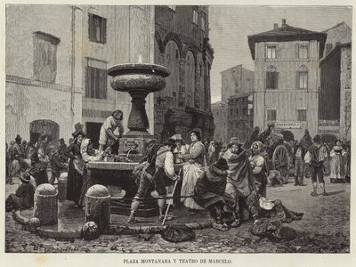 Montanara Square and Theatre of Marcellus by European School