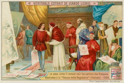 Pope Julian II Looks at Sketches for the Vatican by European School