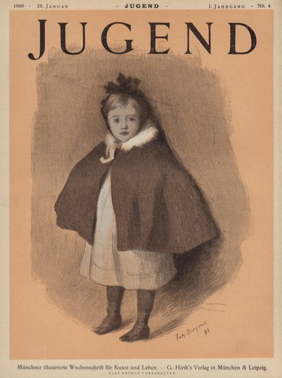 Portrait of a little girl wearing a cape by European School