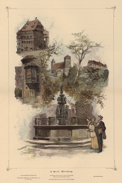 Prominent buildings in Nuremberg, Germany by European School