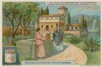 Roman villa on the Tiber at Tivoli by European School