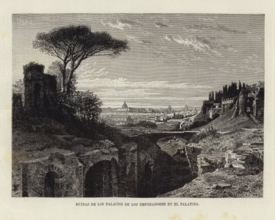 Ruins of the Palaces of the Emperors on the Palatine by European School