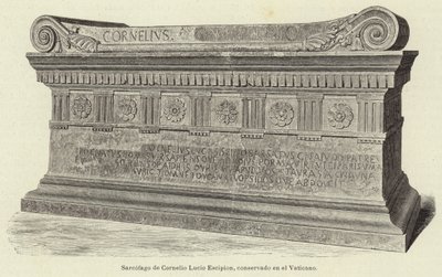 Sarcophagus of Cornelius Lucius Scipio, Preserved in the Vatican by European School