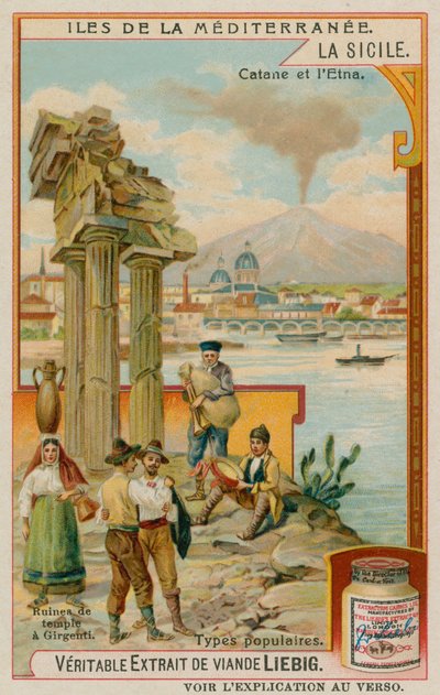 Sicily: Messina, Mount Etna and the Ruins of Agrigentum by European School